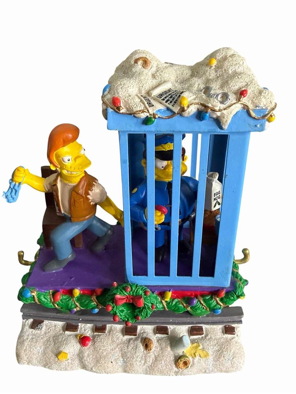 The Simpsons A Slammin’ Christmas Express Figurine Snake Chief Wiggum 2004